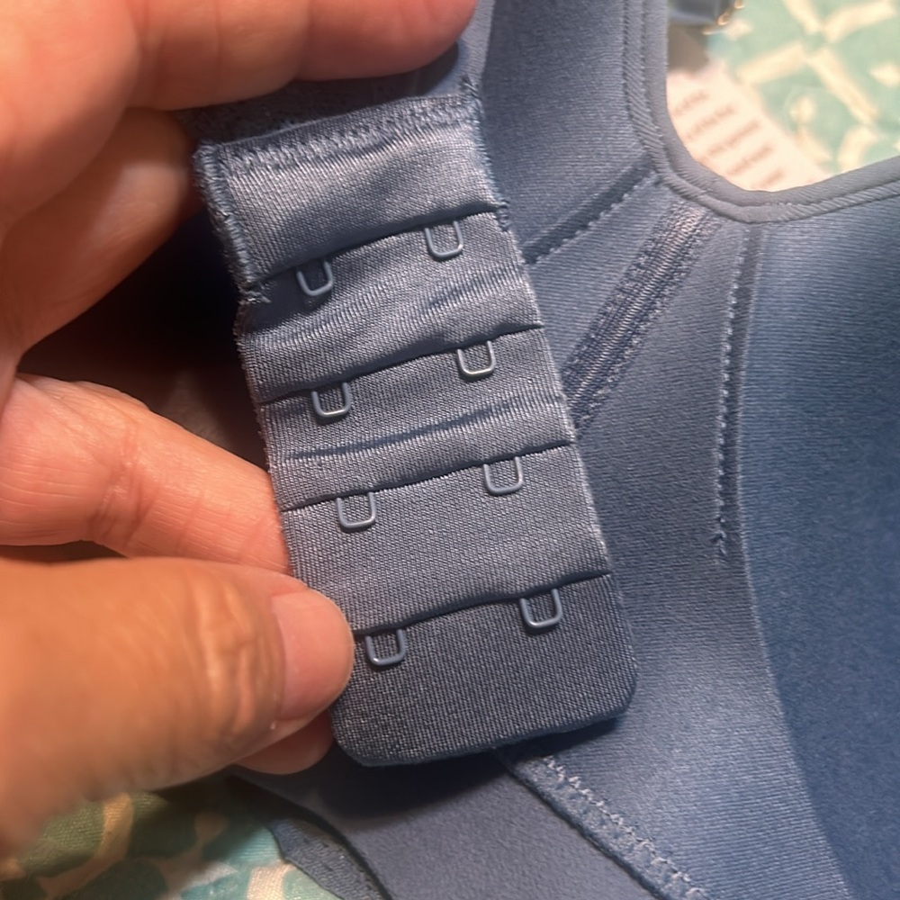 Natori Blue Seamless Lace Trim Bra - Picture 6 of 7